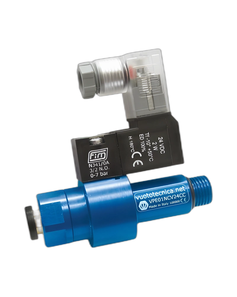 Accessories for single-stage vacuum generators - Pneumatic coaxial shutter valves